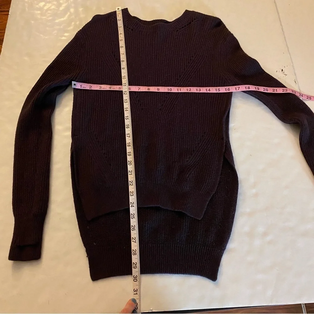 Lululemon Seva Sweater Womens Size XS 2 Burgundy Red Merino Wool Pullover Crew